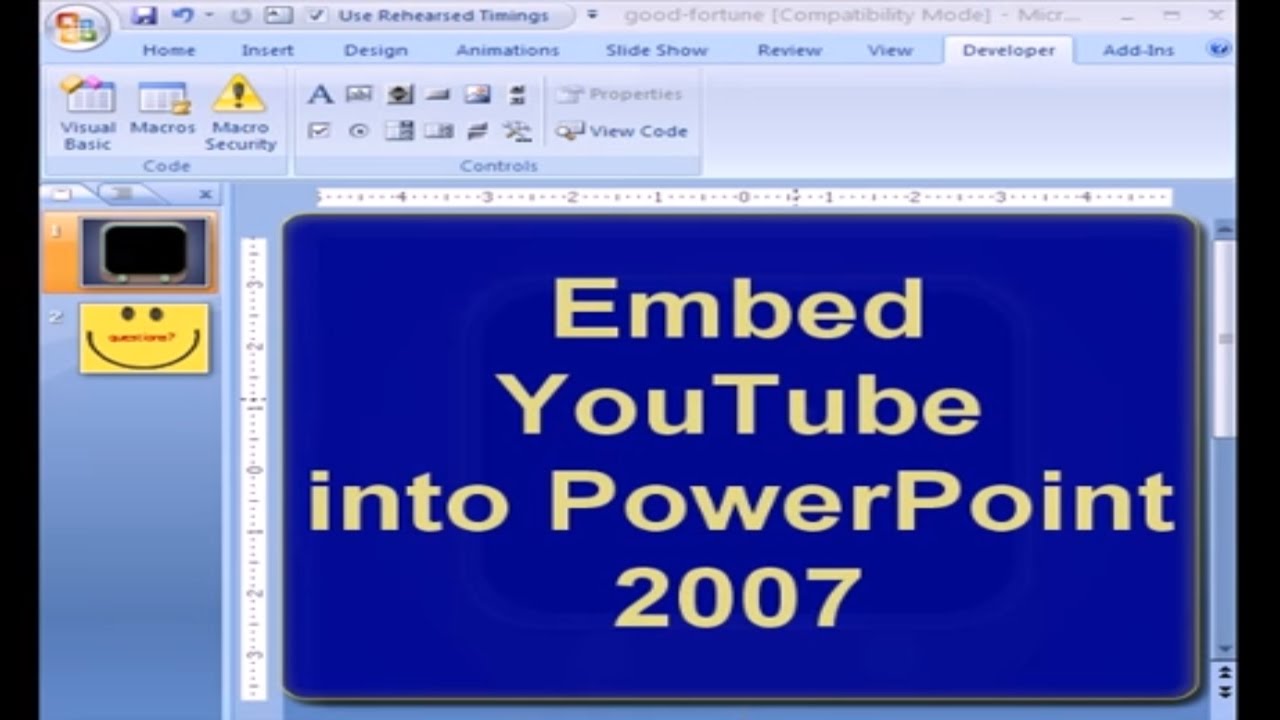 insert a video from youtube into powerpoint for mac
